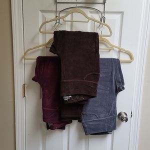 Lot of 3 knit corduroy leggings